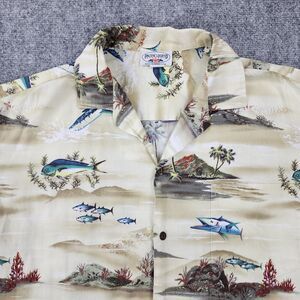 Pacific Legend Shirt Mens XL Tropical Fish Short Sleeve Camp Button Up USA VTG